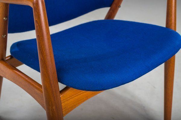 Armchair In Blue And Teak By Alf Svensson For Dux, 1960s photo vinterior