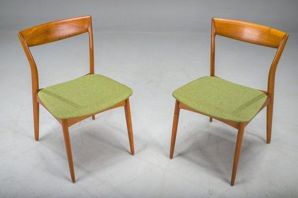825.0 Dining Teak Chairs Attributed To R. Borregaard For Viborg, 1970s, Set Of 2 photo