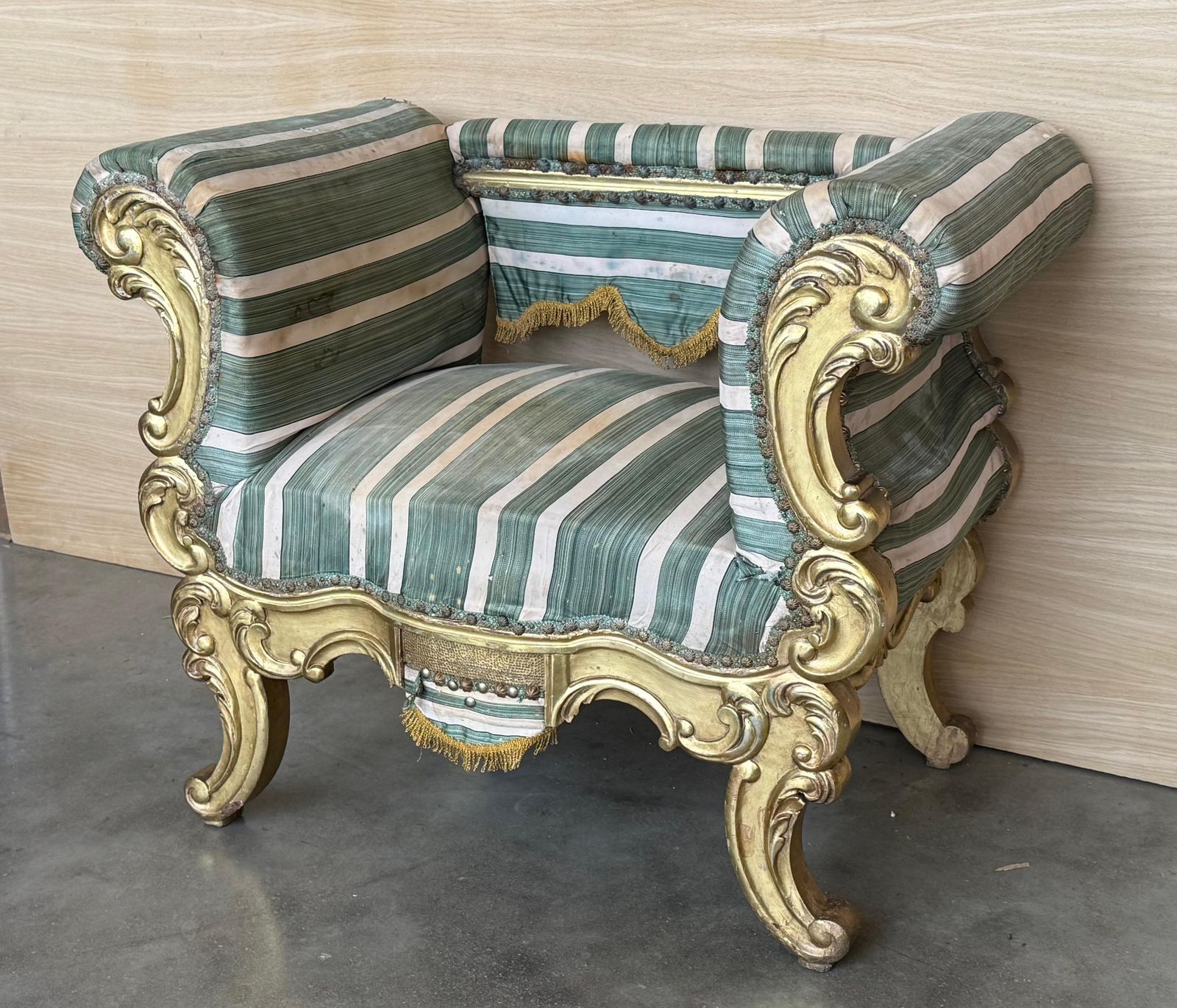 Pair Of French 19th Century Rococo Revival Giltwood Armchair photo Furniture