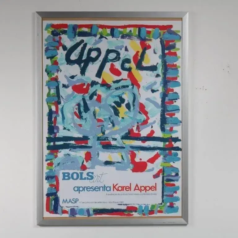 1981 Karel Appel Lithograph For The Bols Art Exchibition, Brazil