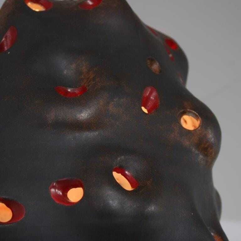 1960s Free Form Ceramics Hanging Lamp From The Netherlands photo buy