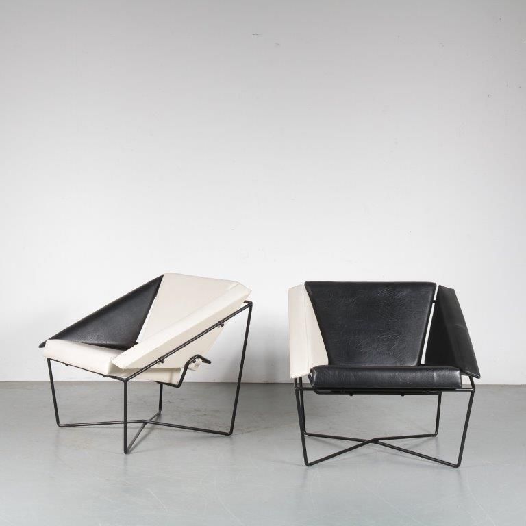 Rob Eckhardt Pair Of “Van Speyk” Chairs For Pastoe, Netherlands 1984 photo vinterior