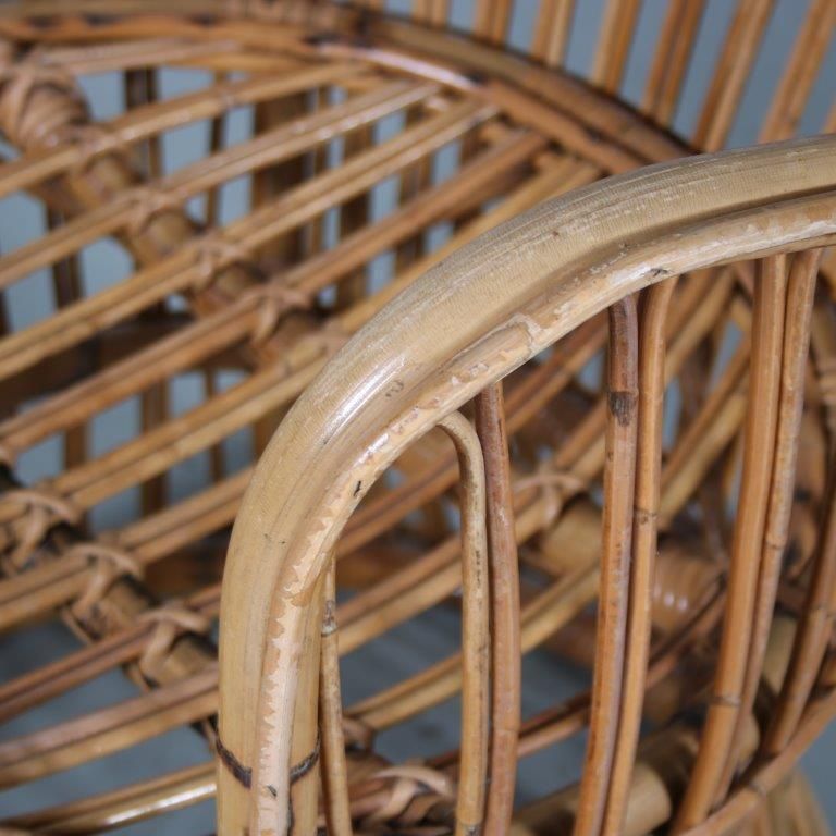 1950s Small Rattan Armchair From The Netherlands