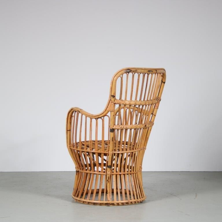 1950s Small Rattan Armchair From The Netherlands photo buy