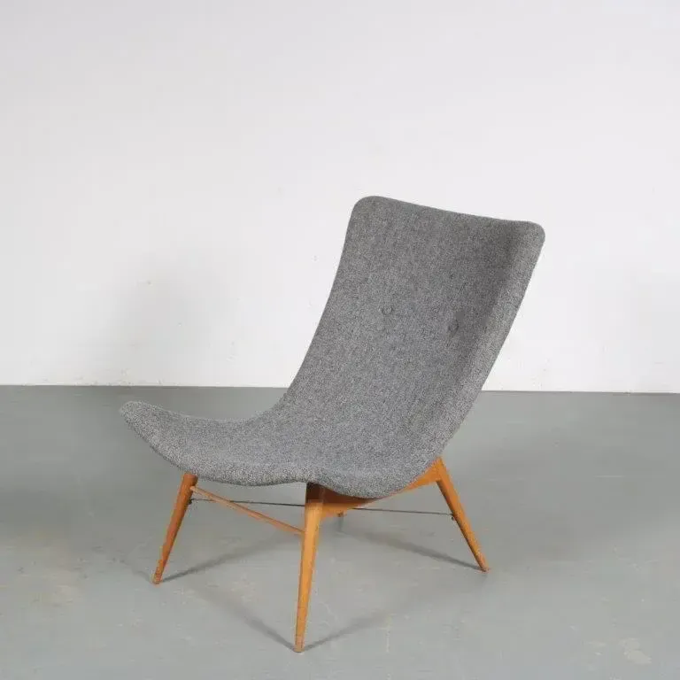 Miroslav Navratil Lounge Chair For Cesky Nabytek, Czech 1959 photo furniture