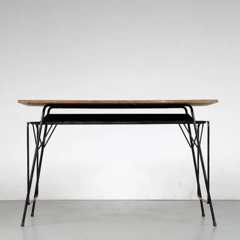 1950s Willy Van Der Meeren Teacher’s Desk For Tubax, Belgium photo for sale