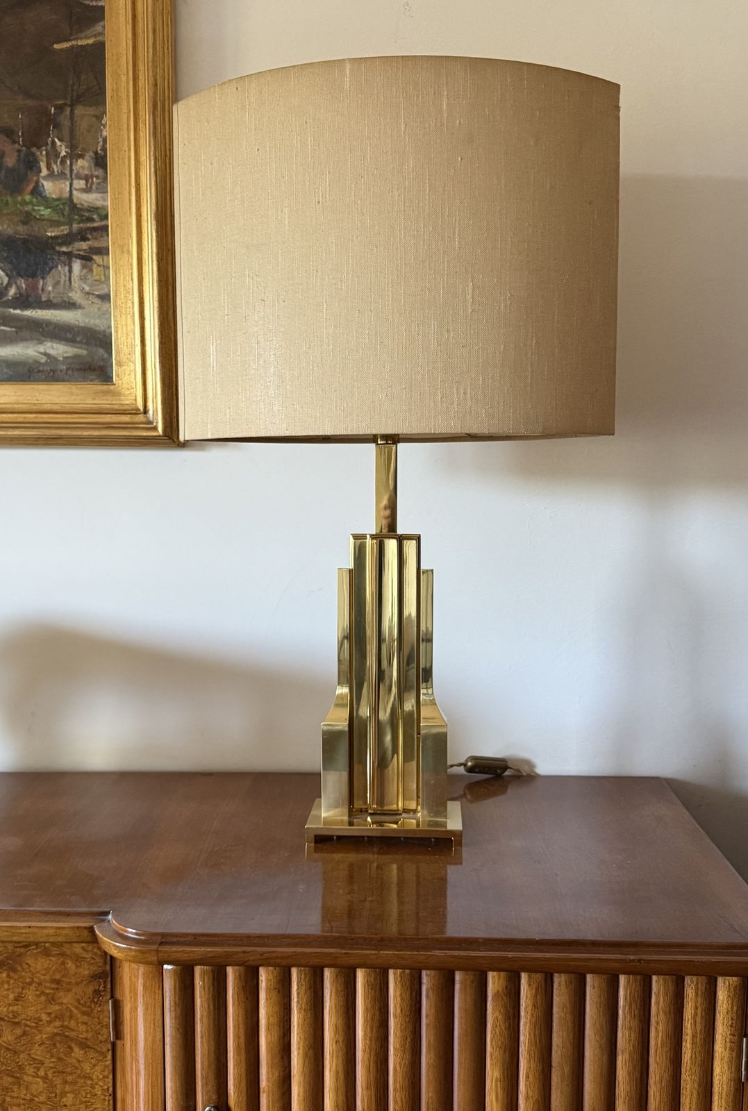 Luciano Frigerio, Hollywood Regency Mod. Tartaro Table Lamp Base, Italy 1970 photo Lighting
