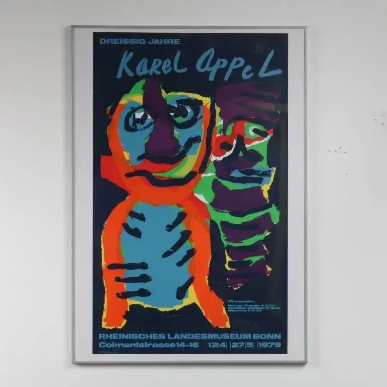Karel Appel Silk Screen For The Rheinisches Landesmuseum Bonn, Germany, 1979