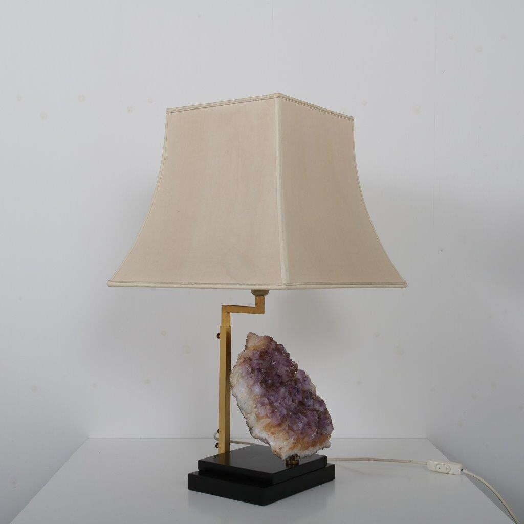 Amethyst Table Lamp In The Style Of Willy Daro, Belgium 1970 photo buy