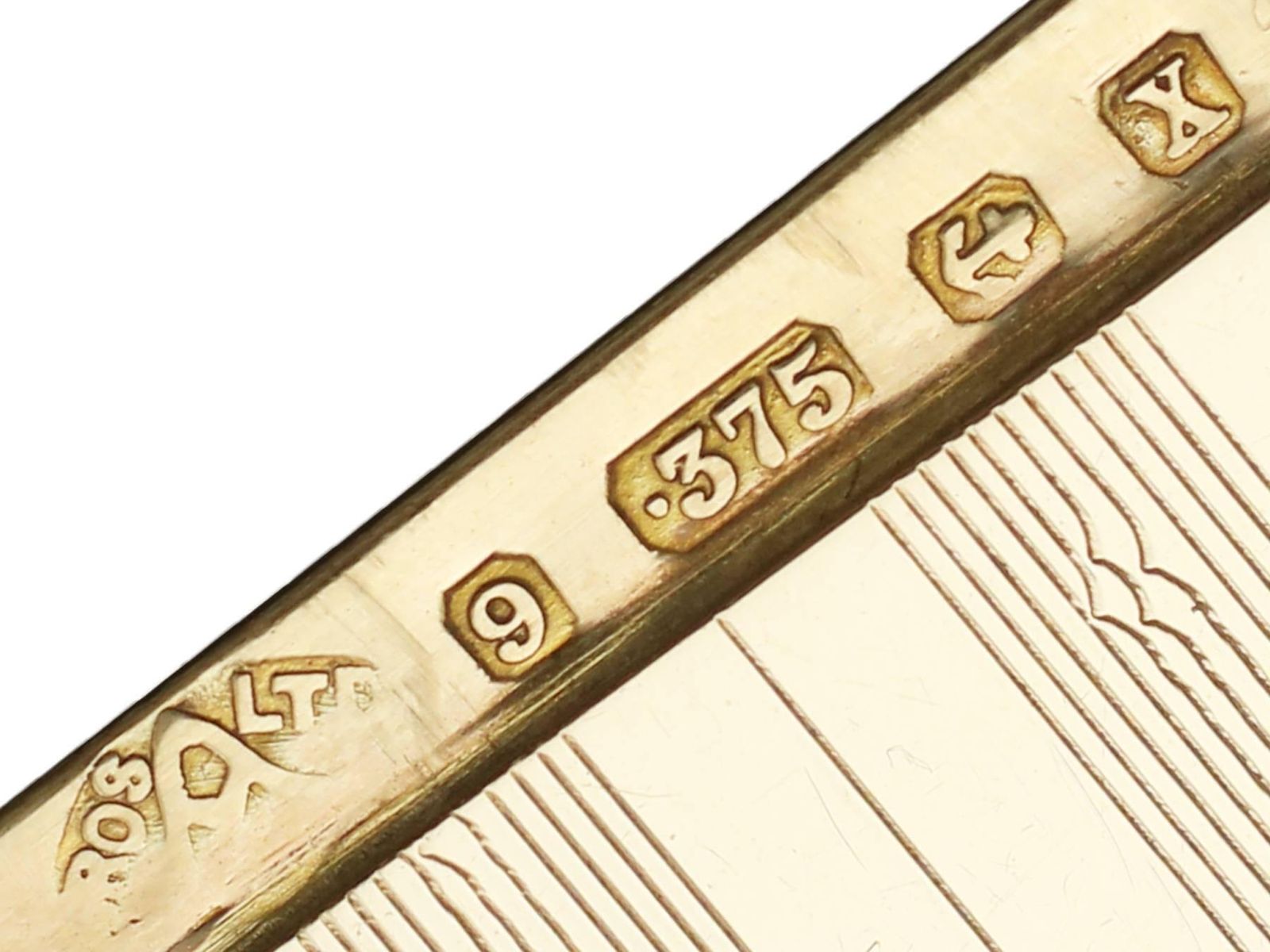 Adie Brothers Ltd Antique 1920s Yellow Gold Vesta Case photo vinterior