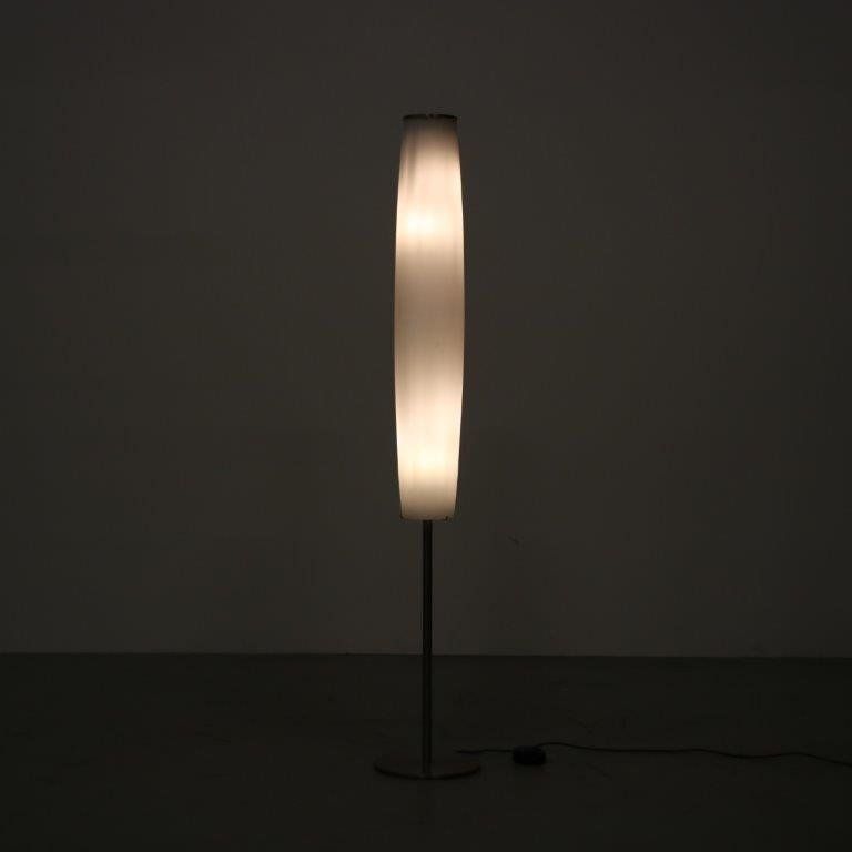 2000s Floor Lamp With Milk Glass Shade From The Netherlands