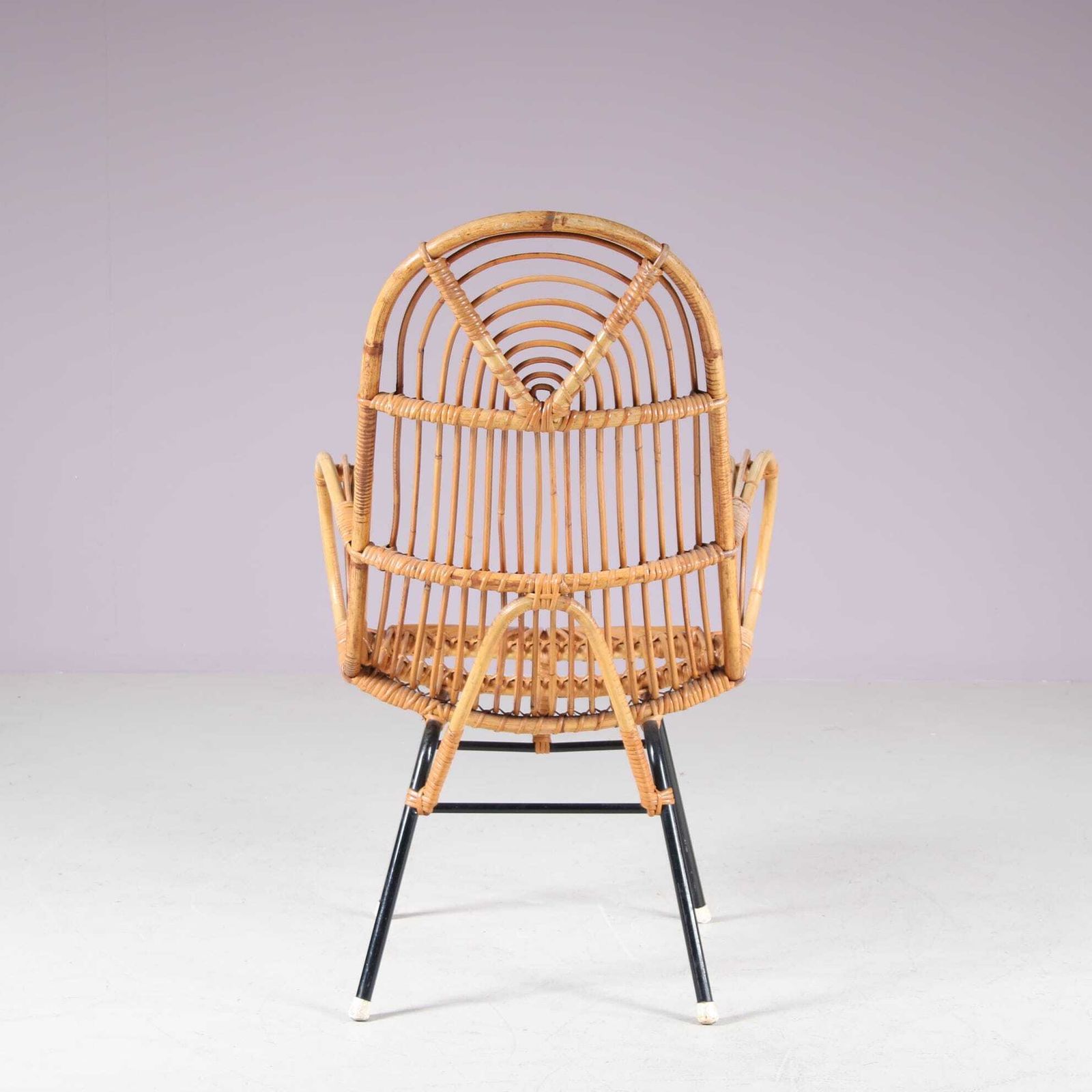 photo furniture 1950s Rattan Chair By Gebroeders Jonkers, Netherlands