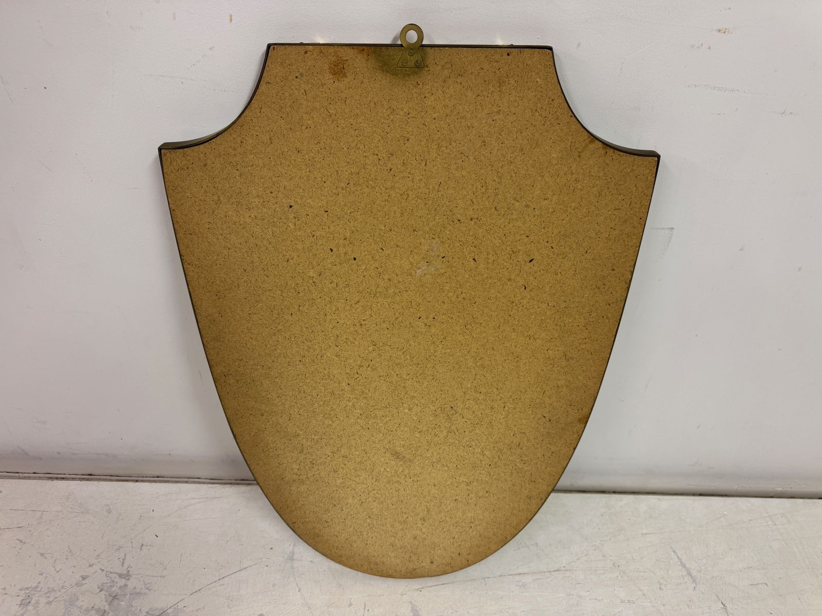 Home Decor 1950s Italian Brass Shield Mirror photo