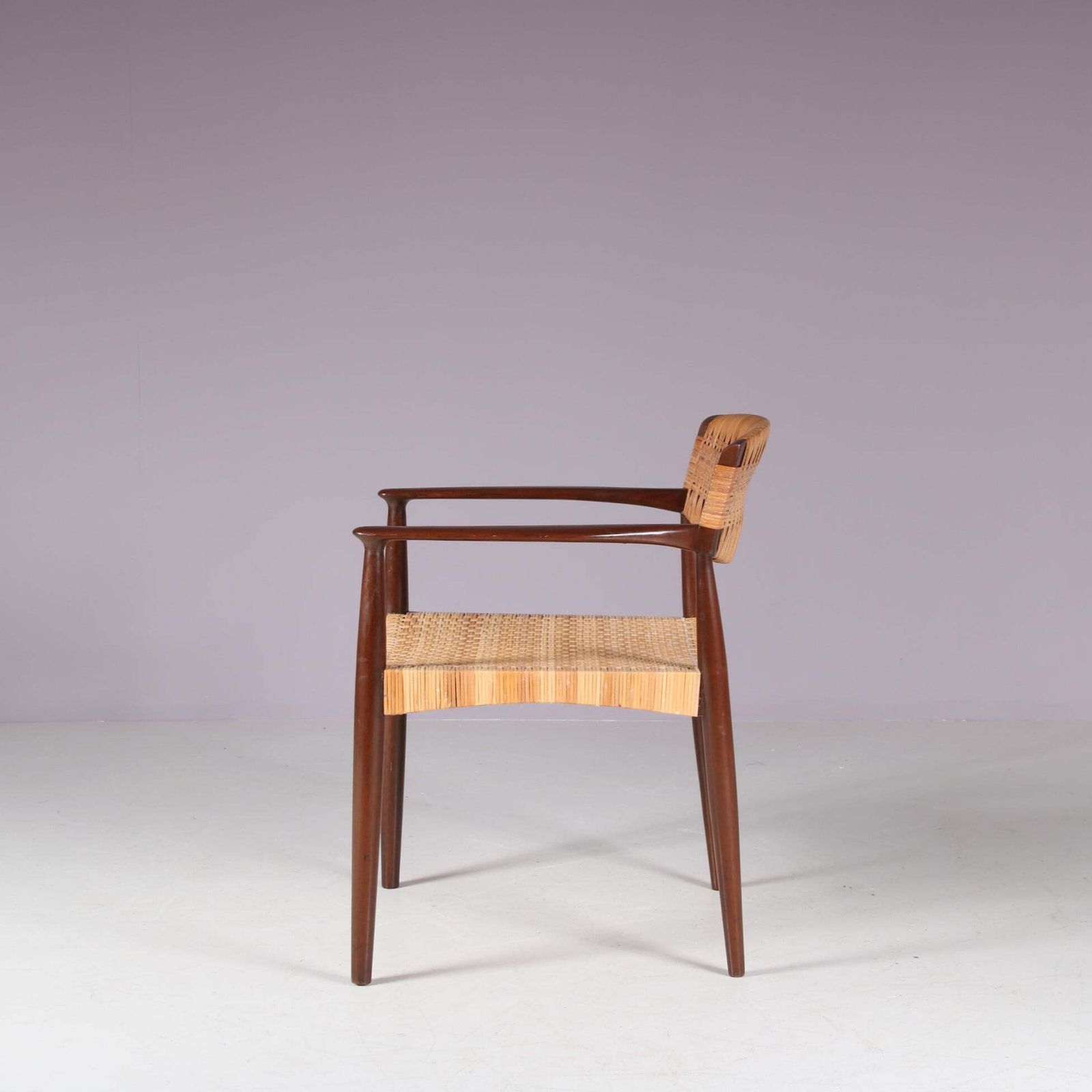 Side Chair By Einar Larsen & Aksel Bender Madsen For Willy Beck, Denmark 1950 photo 1220.0
