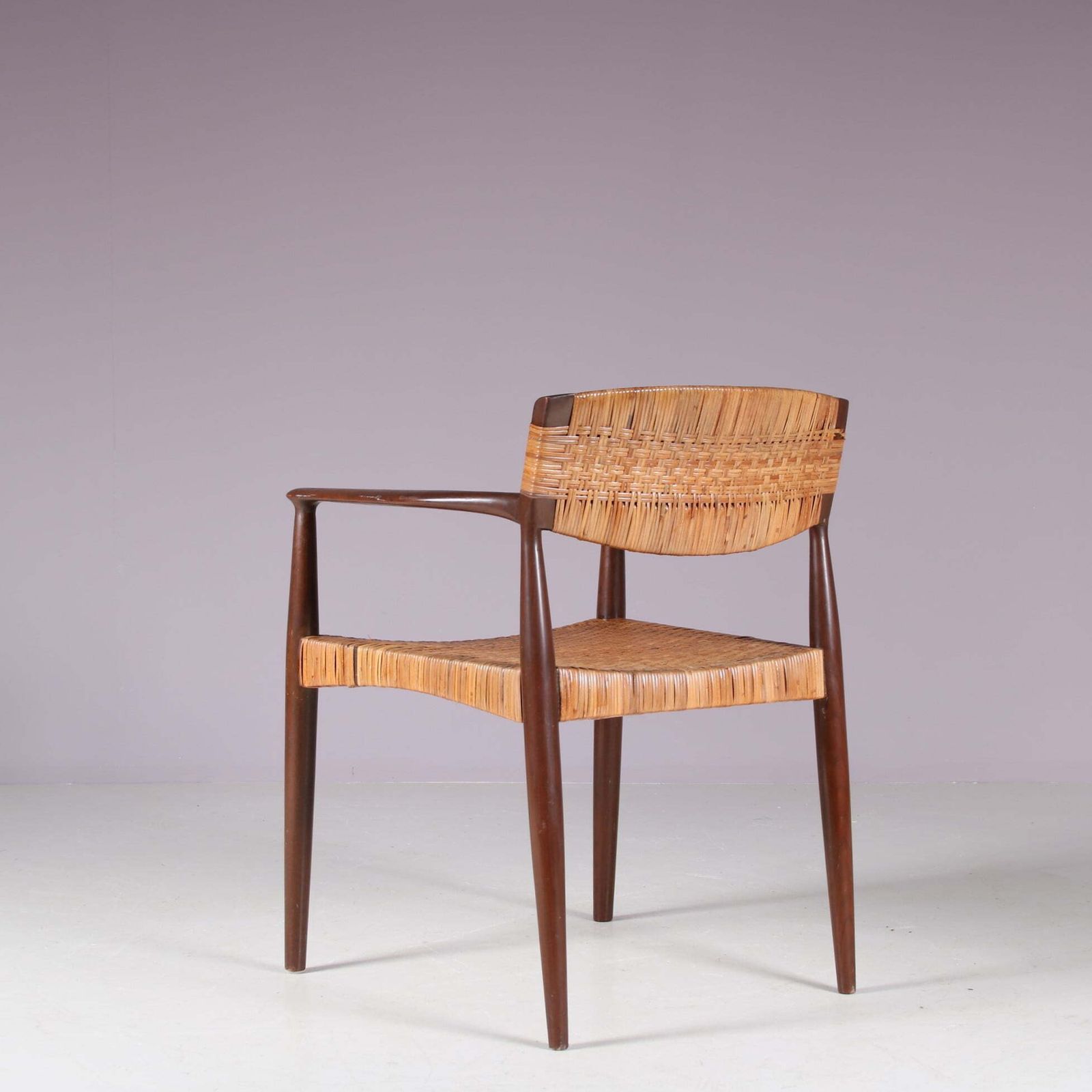 Side Chair By Einar Larsen & Aksel Bender Madsen For Willy Beck, Denmark 1950 photo vintage