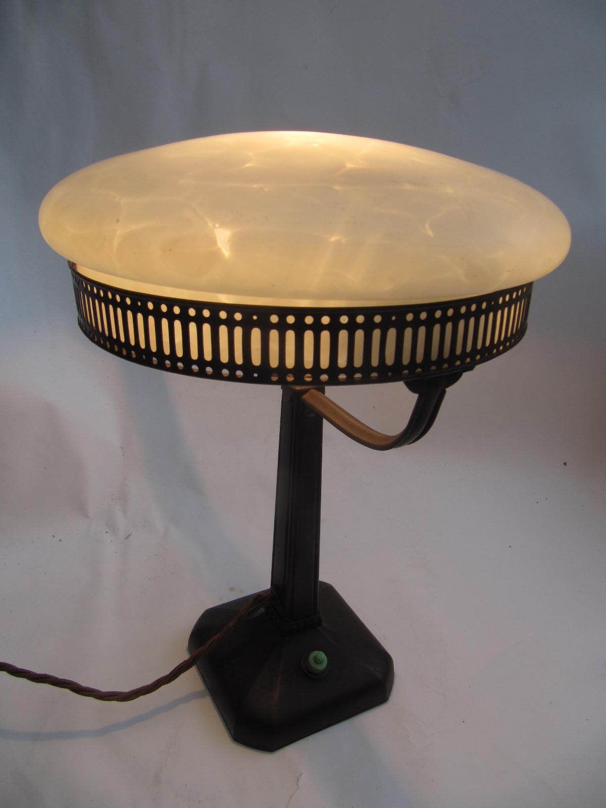 Art Deco Lamp Elegant Jugendstil, Sweden 1920s Bronze Or Patinated