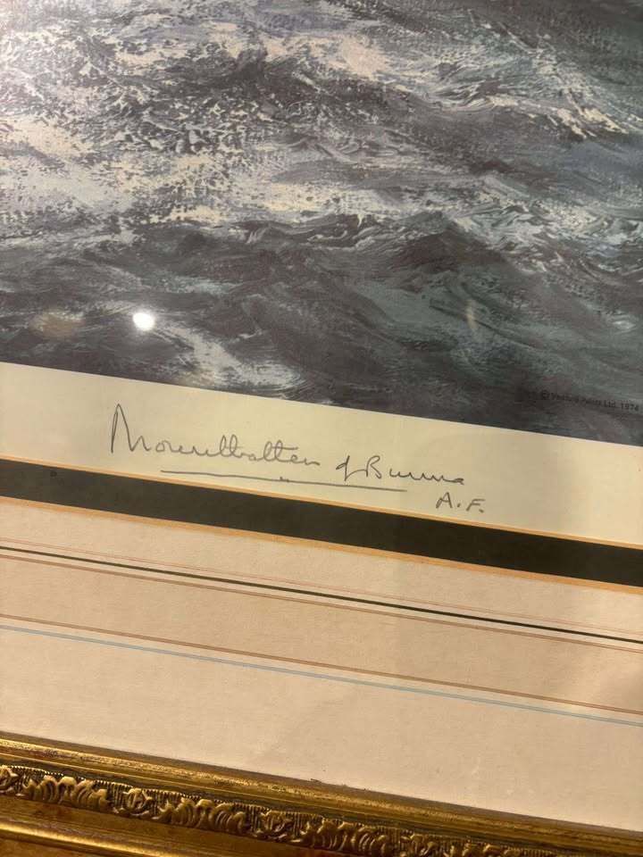Limited Edition Print   After Montague Dawson, The Windsor Castle, Numbered 184/200 Signed By Lord Mountbatten Of Burma, photo 349.0