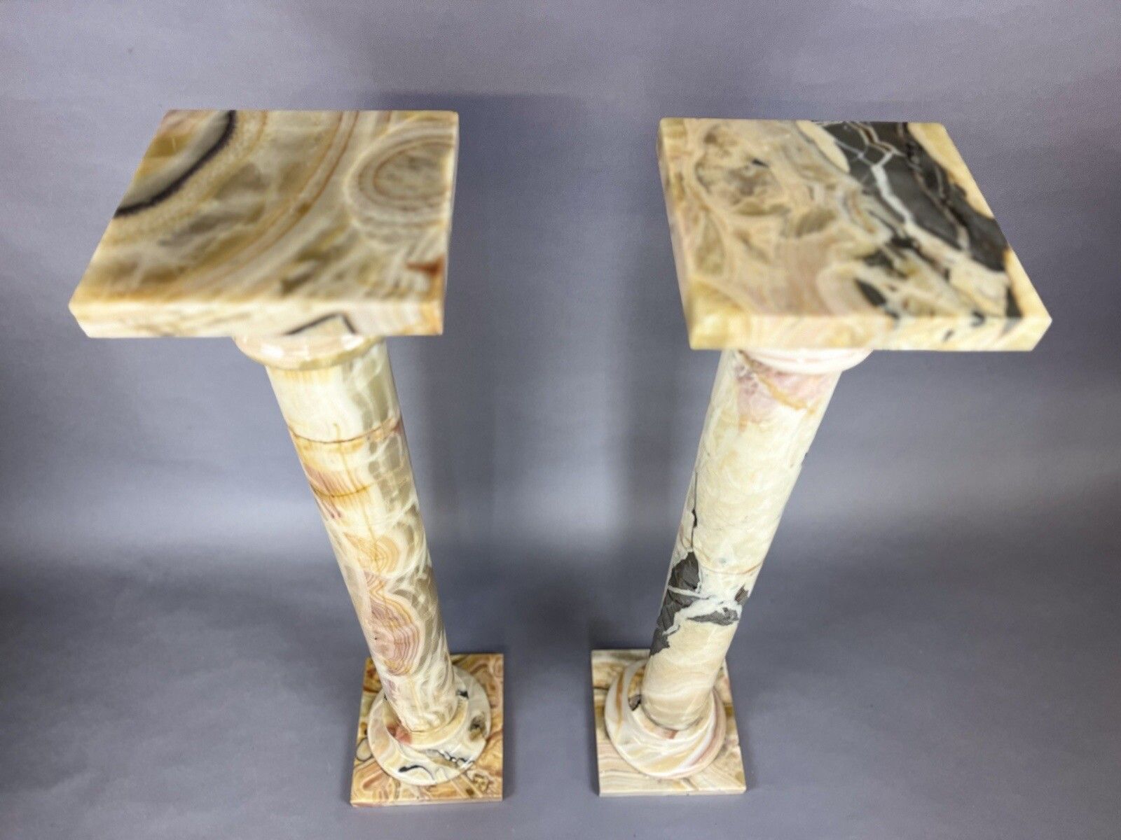 Pair Of Marble Plinths Gallery Display Stand photo furniture