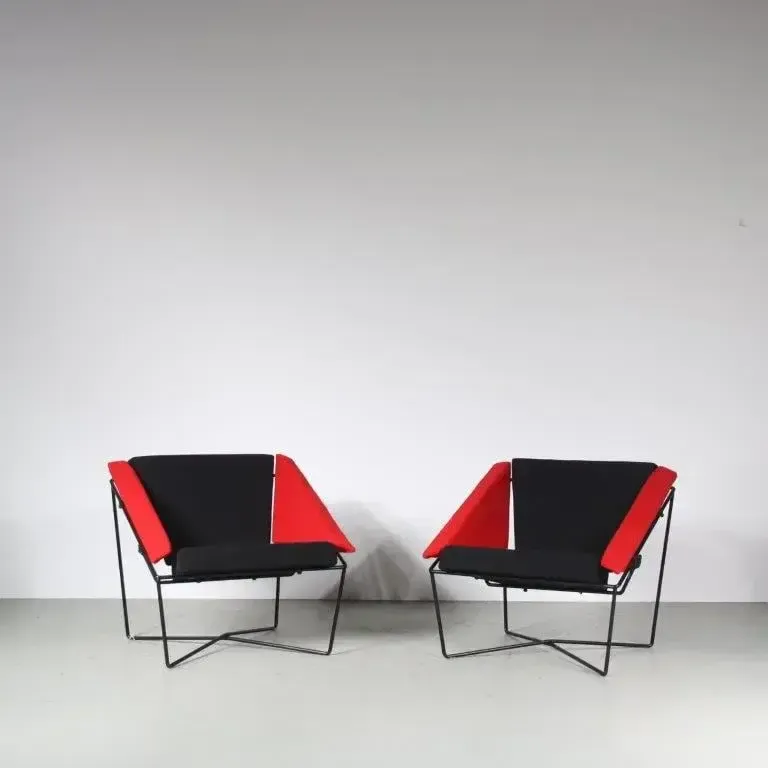 Pair Of “Van Speyk” Chairs By Rob Eckhardt For Pastoe, Netherlands 1984 photo Furniture