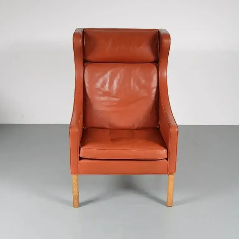 Borge Mogensen Wingback Chair For Fredericia, Denmark, 1960