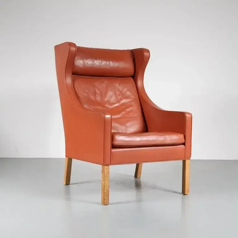 Borge Mogensen Wingback Chair For Fredericia, Denmark, 1960 photo vintage
