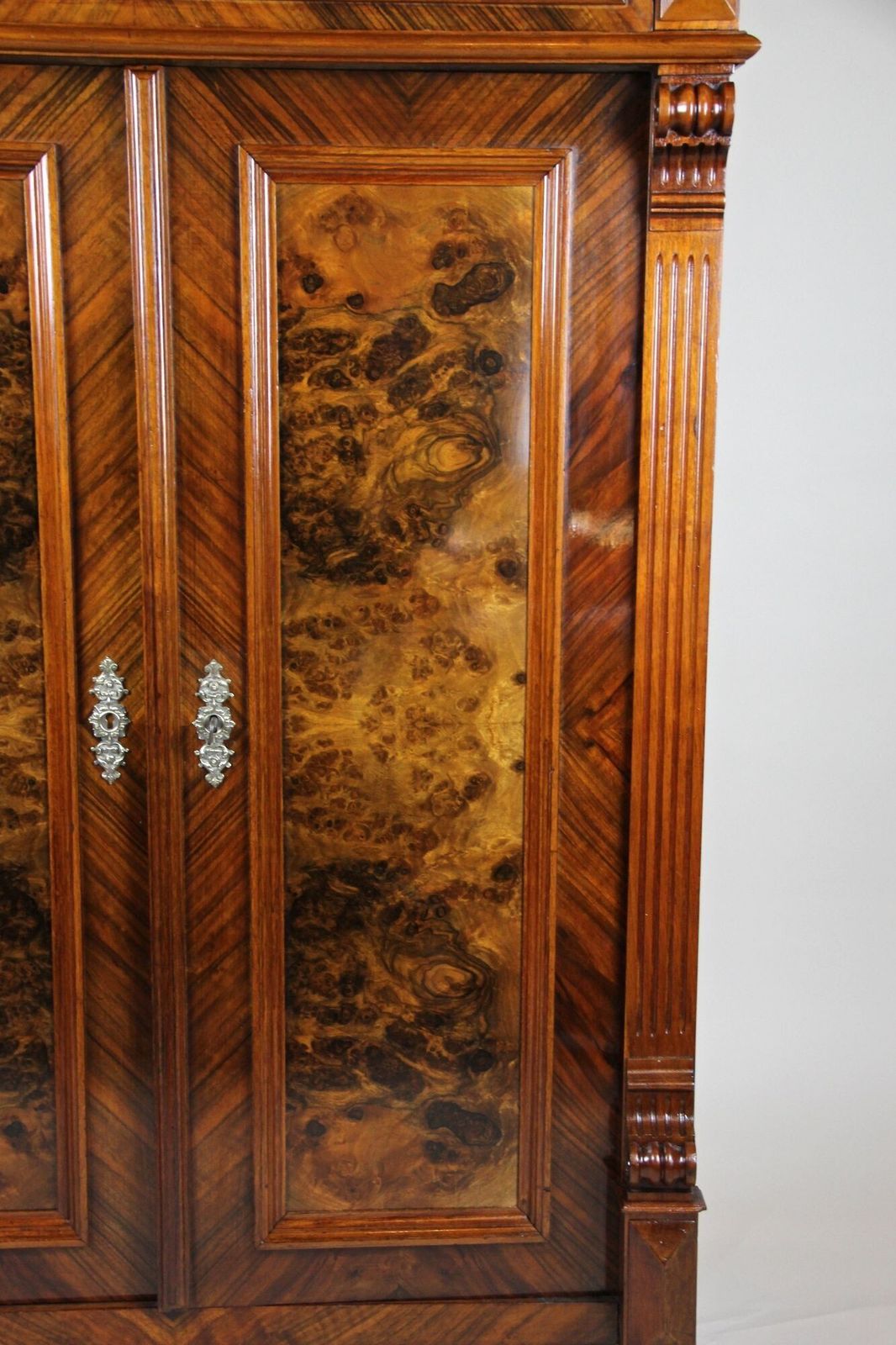 19th Century Nutwood Half Cabinet, Nutwood/ Burl   Austria, Circa 1880 photo 5620.0