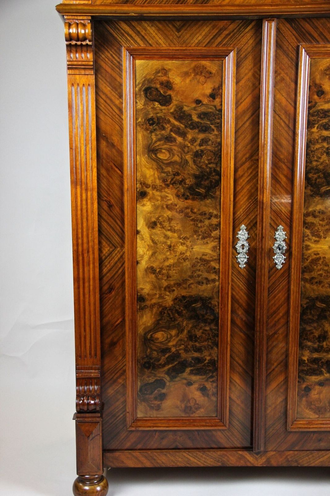 19th Century Nutwood Half Cabinet, Nutwood/ Burl   Austria, Circa 1880 photo vinterior
