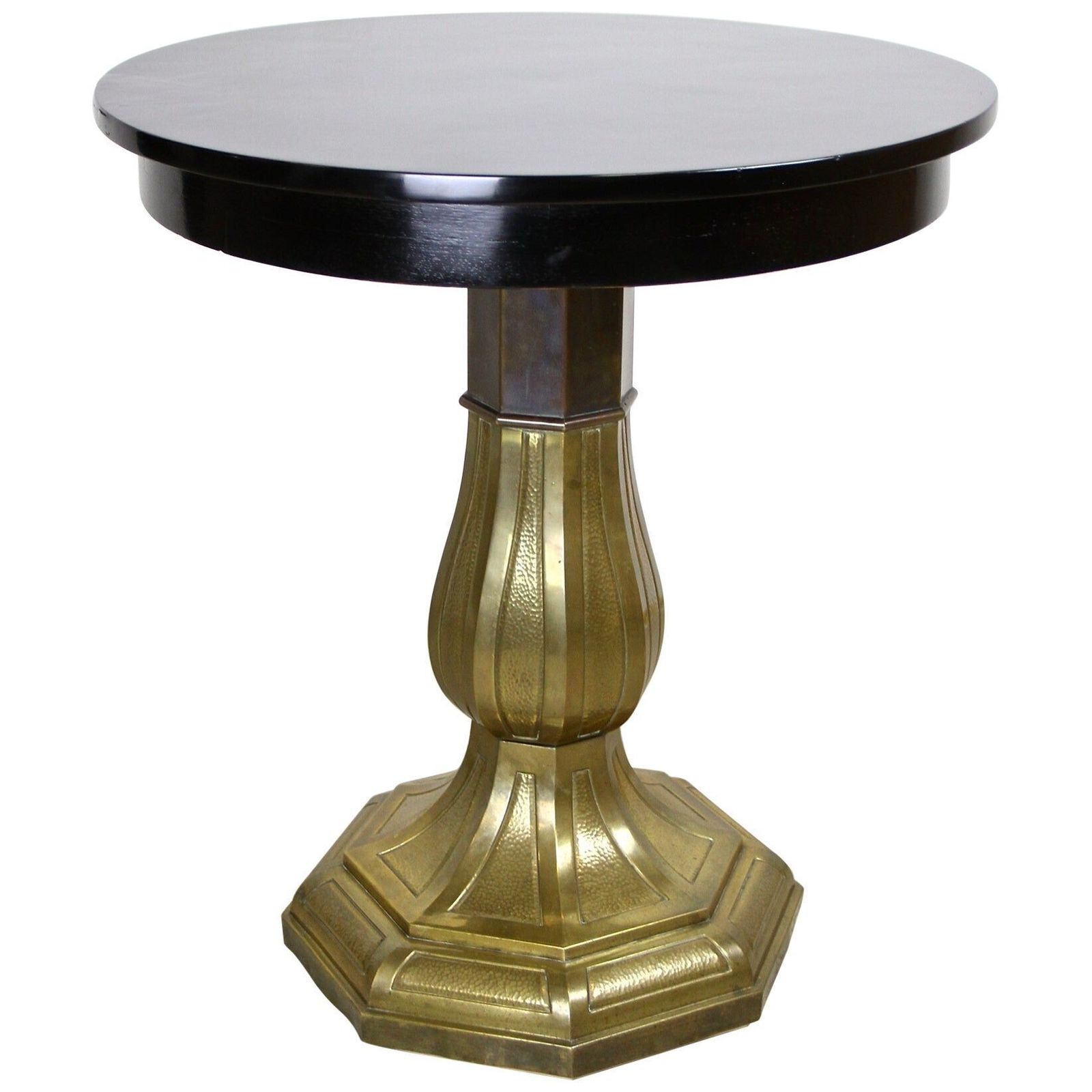20th Century Art Nouveau Coffee/ Side Table With Brass Base, Austria, Ca. 1910