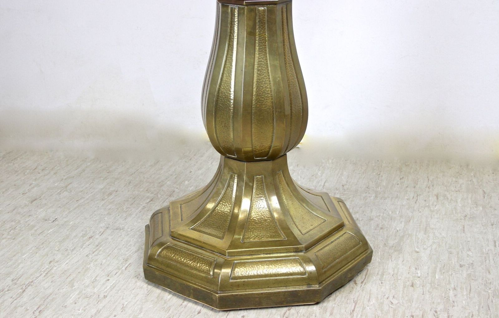 Furniture 20th Century Art Nouveau Coffee/ Side Table With Brass Base, Austria, Ca. 1910 photo