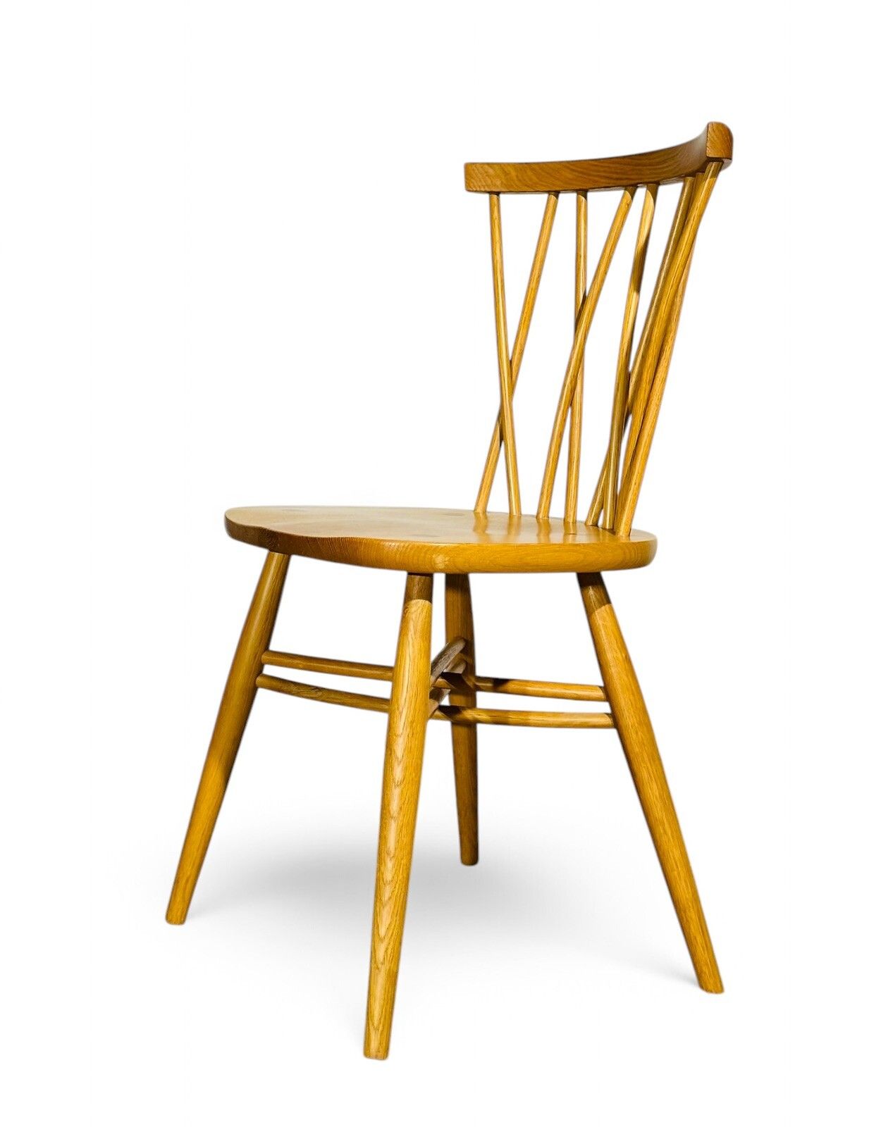 Ercol Chiltern Candle Stick Chair Desk Chair Oak photo vintage