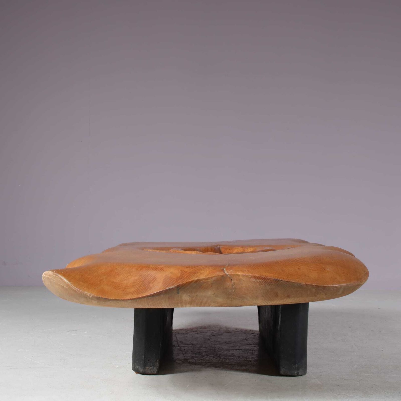Furniture 1980s Sculptural Coffee Table By Gerard Ducouret, France photo