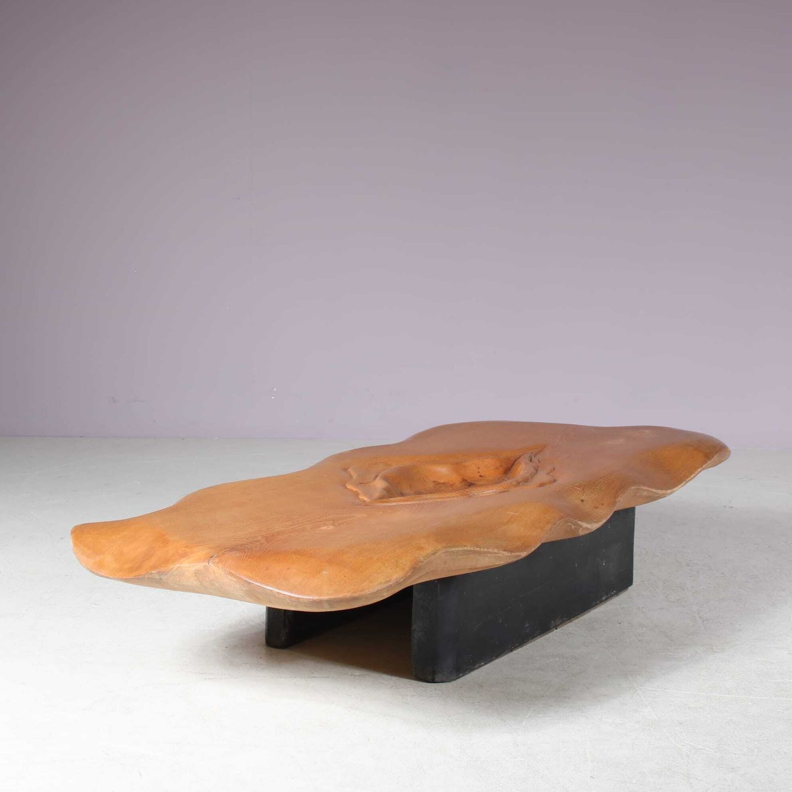 photo vintage 1980s Sculptural Coffee Table By Gerard Ducouret, France