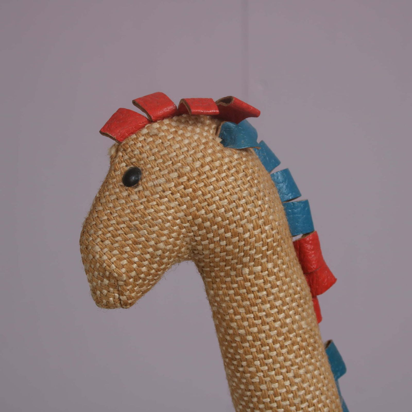 photo for sale Jute And Leather Giraffe By Renate Müller For H. Josef Leven Kg, Germany 1960