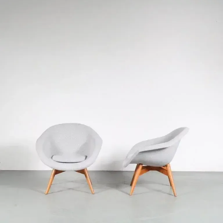 Pair Of Frantisek Jirak Lounge Chairs From Czech, 1950 photo vinterior