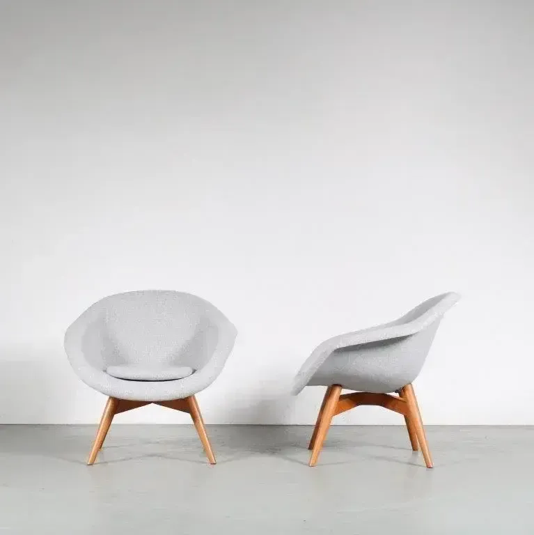 Pair Of Frantisek Jirak Lounge Chairs From Czech, 1950 photo buy