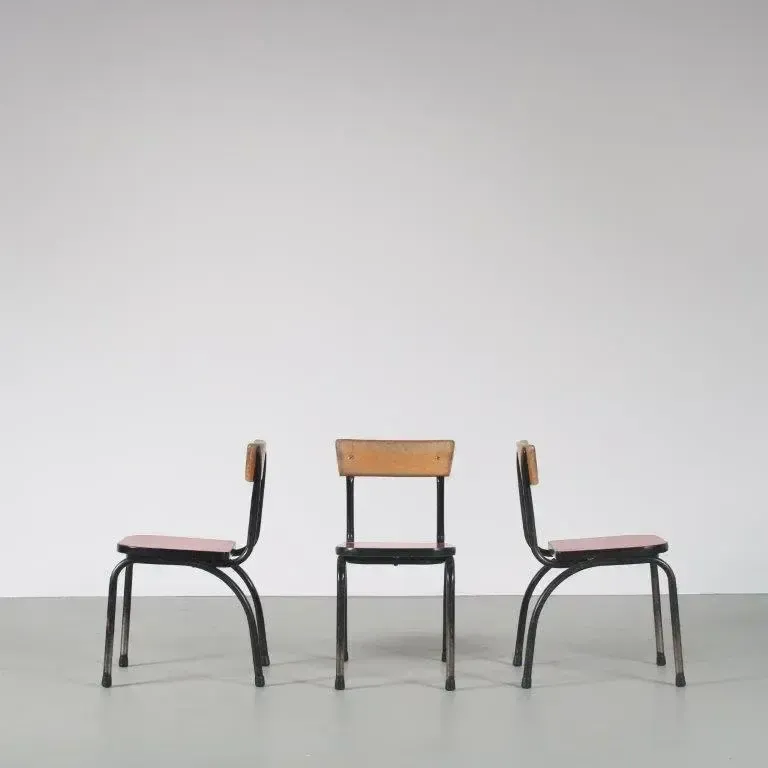 photo furniture 1950s Children Chairs By Willy Van Der Meeren For Tubax, Belgium