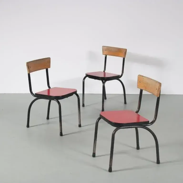 photo for sale 1950s Children Chairs By Willy Van Der Meeren For Tubax, Belgium