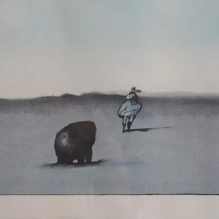Steinberg Lithography For Galerie Maeght, Printed By Mourlot In Paris, 1973 photo vinterior