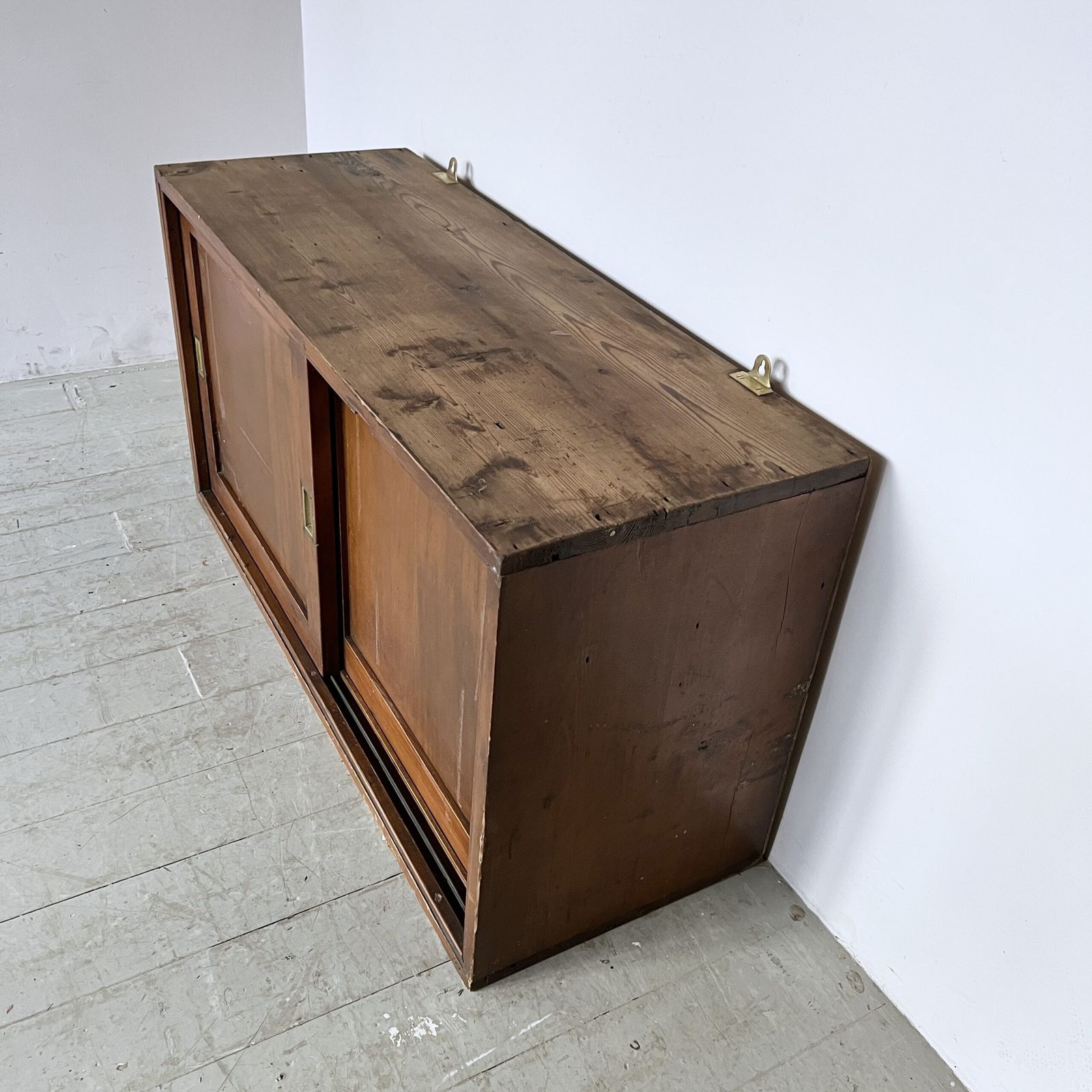 Early 20th Century Wooden Sliding Cabinet photo for sale