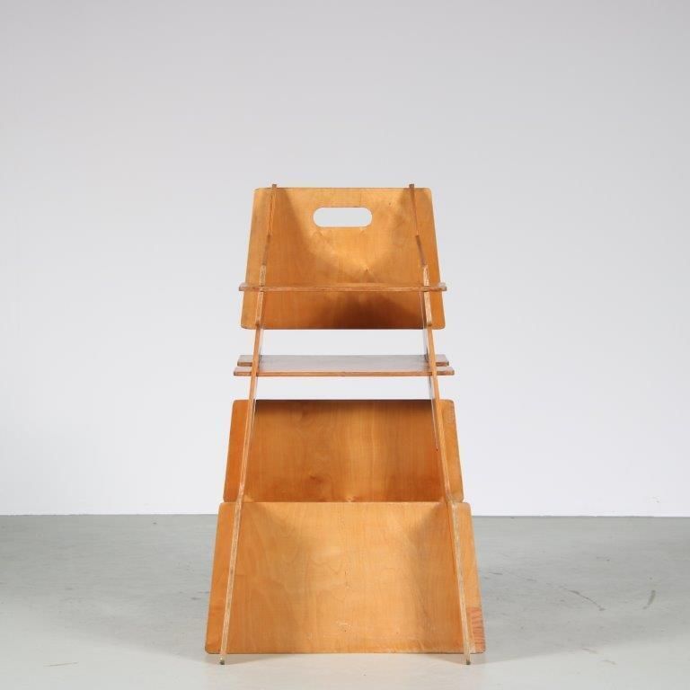 Convertible Children’s High Chair, Desk And Rocker Combined From The Netherlands, 1950 photo buy