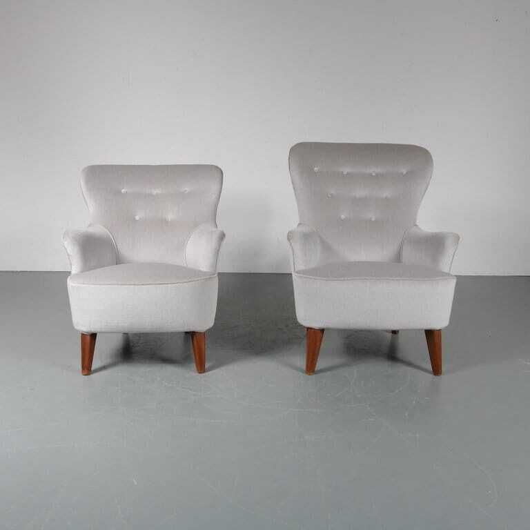 1950s Pair Of Theo Ruth Lounge Chairs For Artifort, The Netherlands photo for sale
