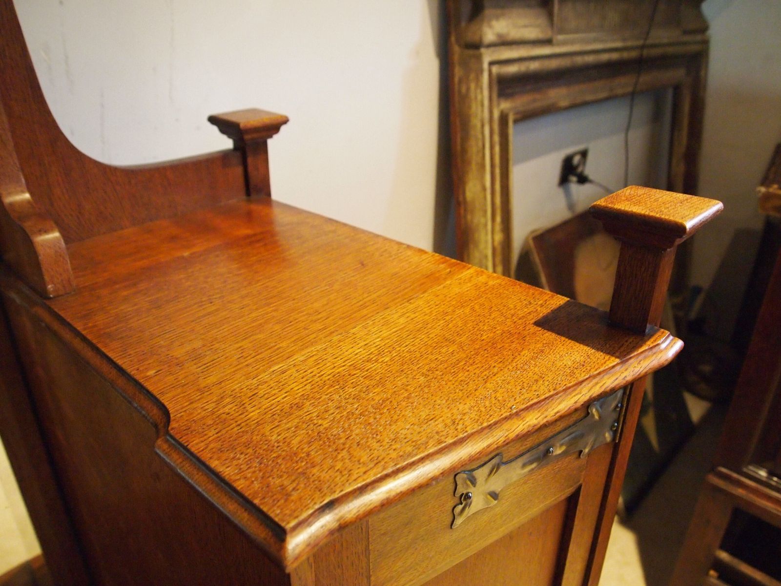 Dressing Table Outstanding Arts & Crafts Oak Manner Of E A Taylor C1900 photo for sale