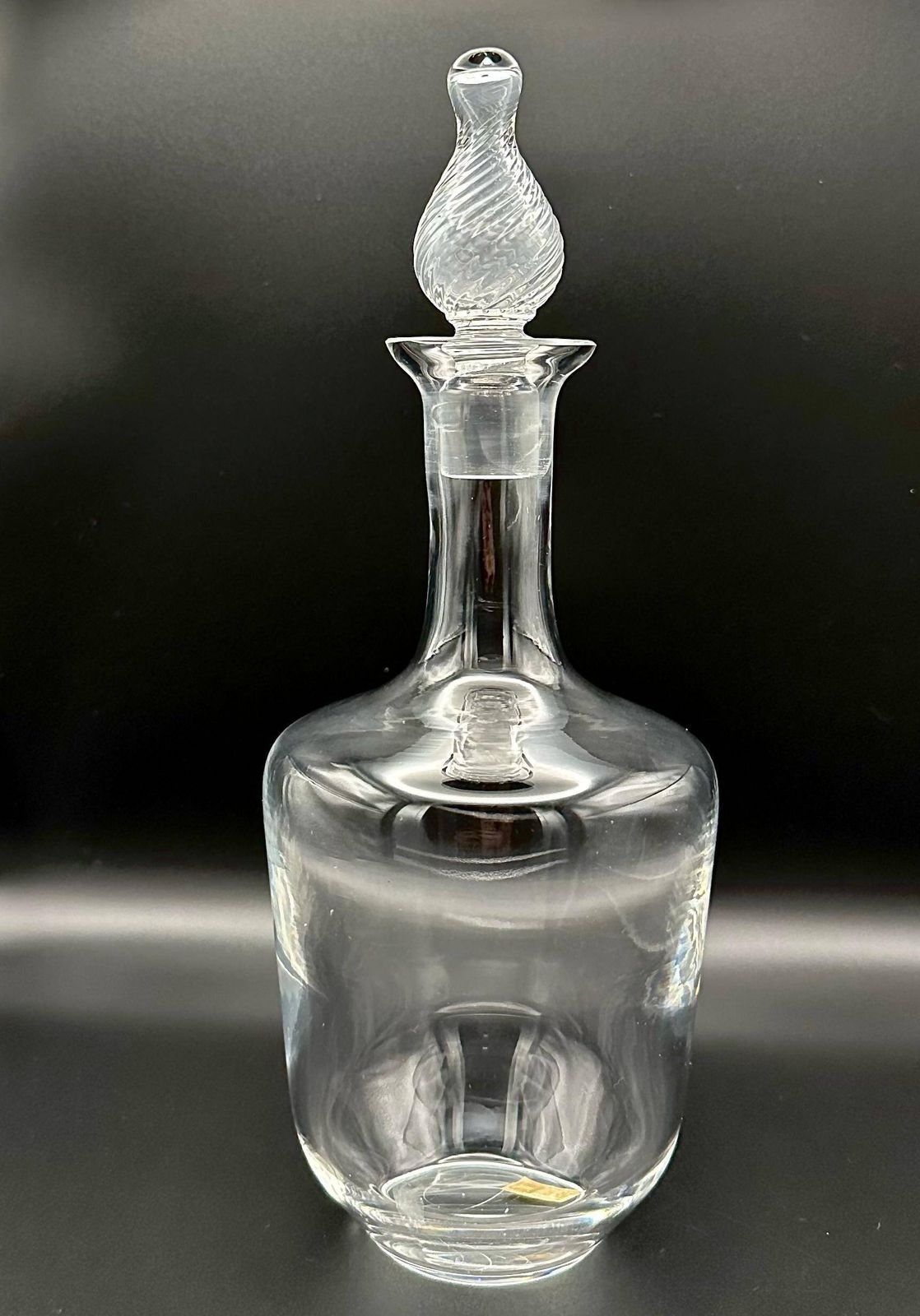 photo for sale Authentic 1960s Hadeland Crystal Decanter By Willy Johansson