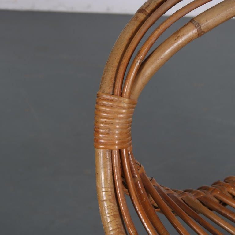 1950s Rare Rattan Easy Chair By Rohé, Netherlands photo furniture