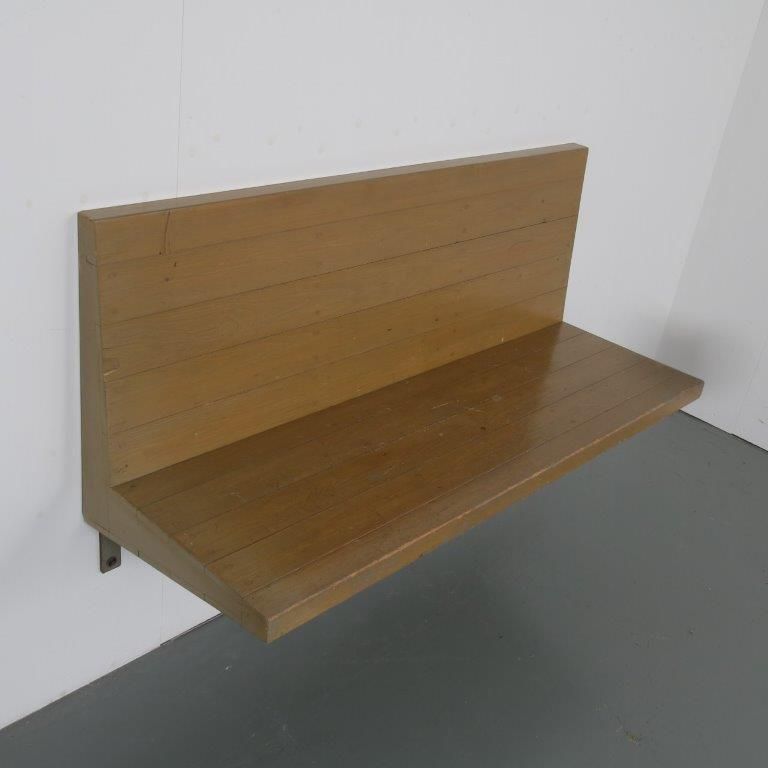 Furniture Rare Dom Hans Van Der Laan Wall Mounted Bench, Netherlands 1970 photo
