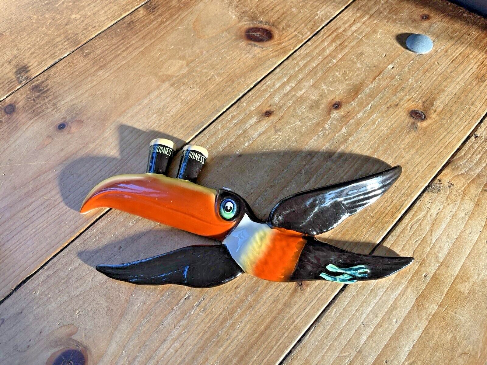 Original 30s Carlton Ware Goodness My Guinness Flying Toucan Wall Plaque Ga 2221 photo buy
