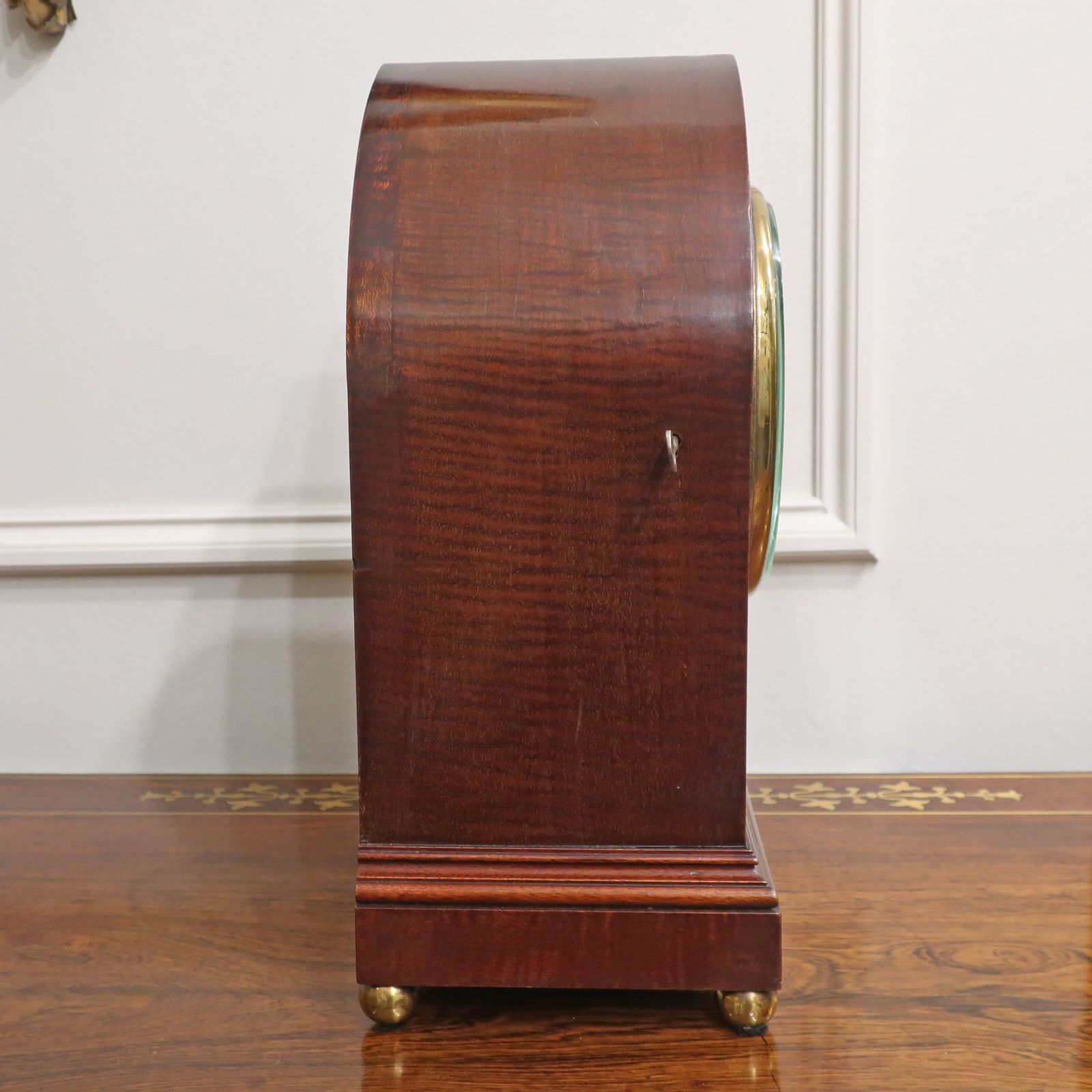 Edwardian Mahogany Single Fusee Timepiece Mantel Clock By W. Burton photo buy