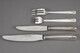 photo vinterior Flatware Christofle Silver Plated Metal Cutlery Set Gabon Model