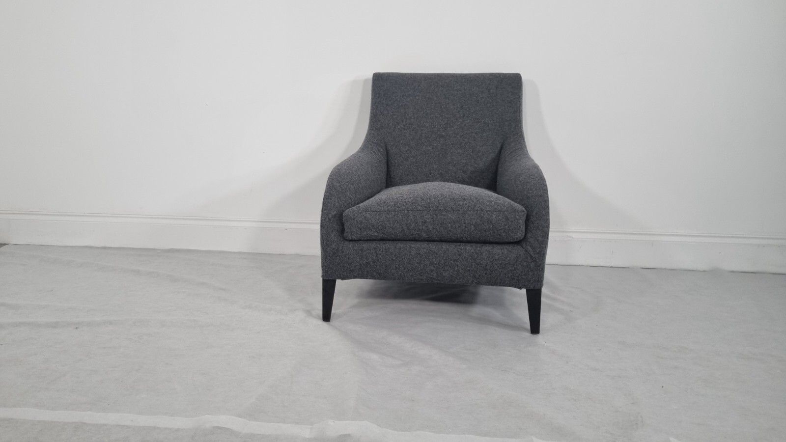Bb Italia Florence F3 Armchair In Charcoal Wool In Stunning Condition photo furniture