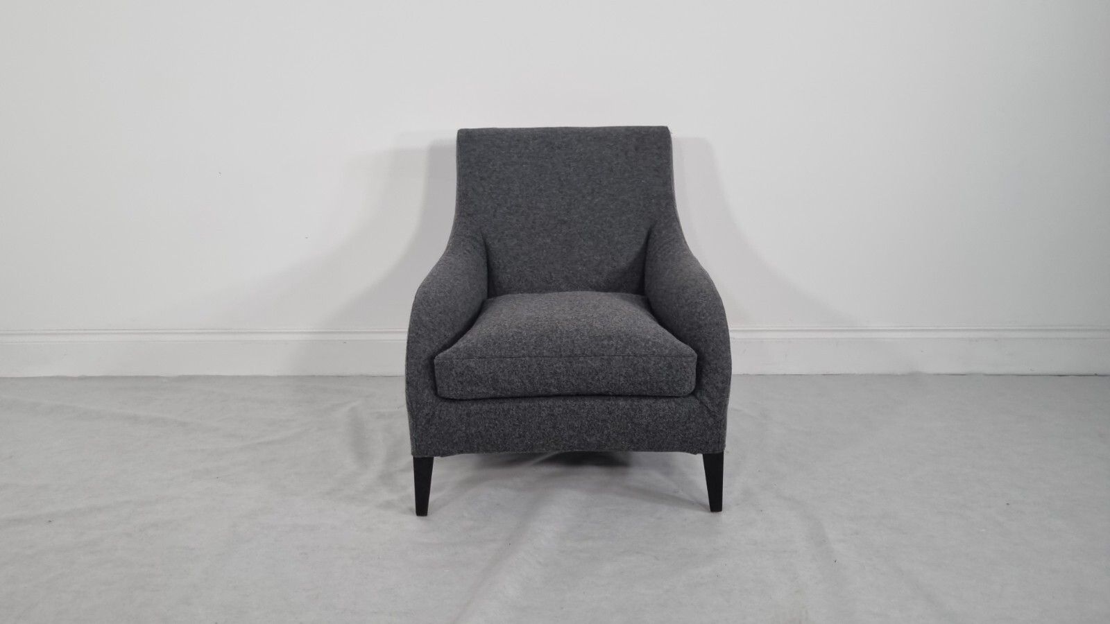 Bb Italia Florence F3 Armchair In Charcoal Wool In Immaculate Condition